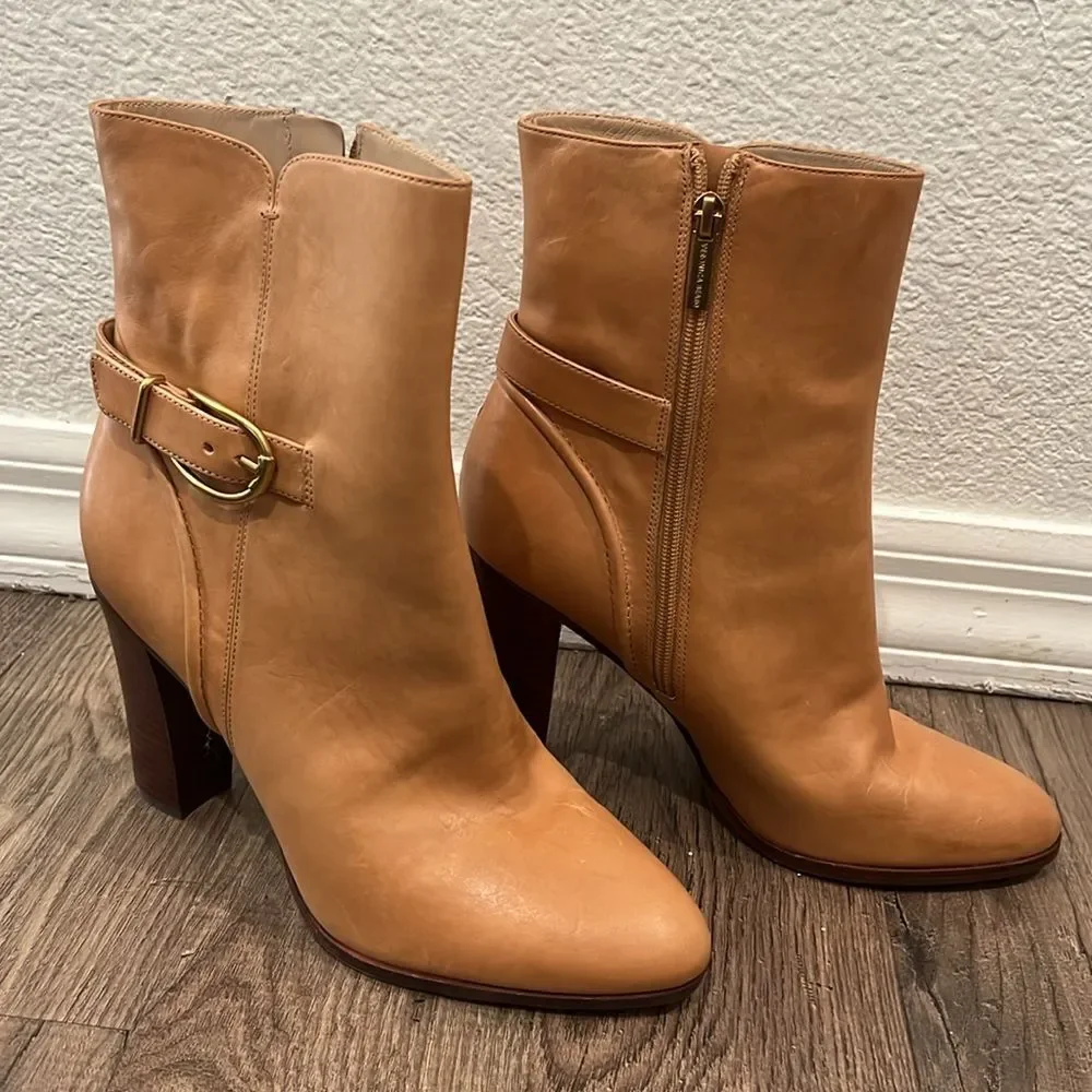 Veronica Beard Women's Leather Viv High Heel Boot Booties Shoes 10